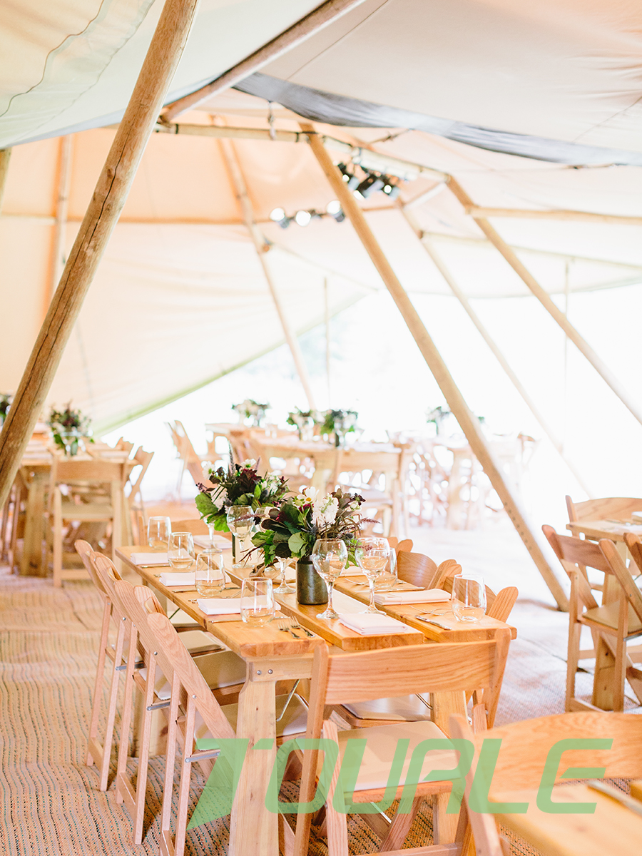 Луксузни глампинг типи шатори на отвореном за свадбе-турлетент (3)