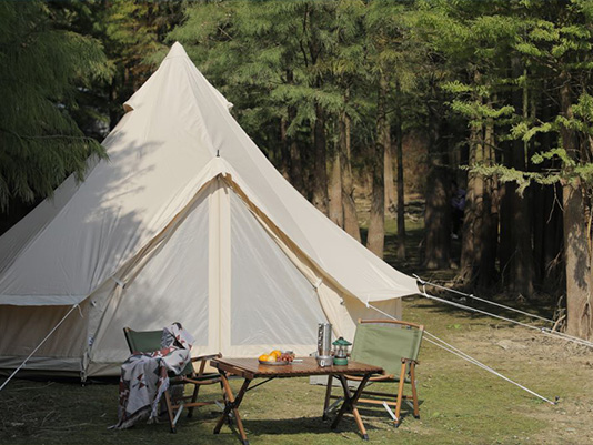 Luxury waterproof fireproof outdoor 5m glamping canvas tent (1)