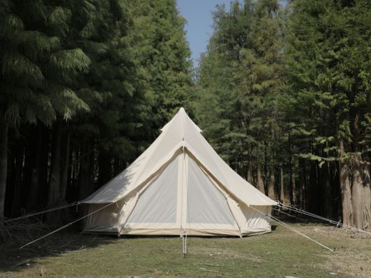 Luxury waterproof fireproof outdoor 5m glamping canvas tent (2)