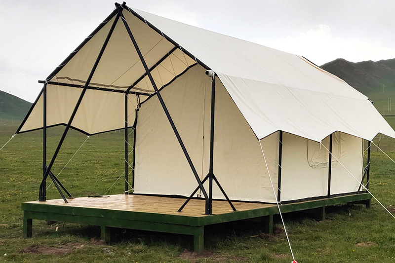 Tipi-Zelt mit Holzstangen, Glamping-Safari-Zelt, luxuriöses Outdoor-Party-Hochzeitszelt (2)(1)