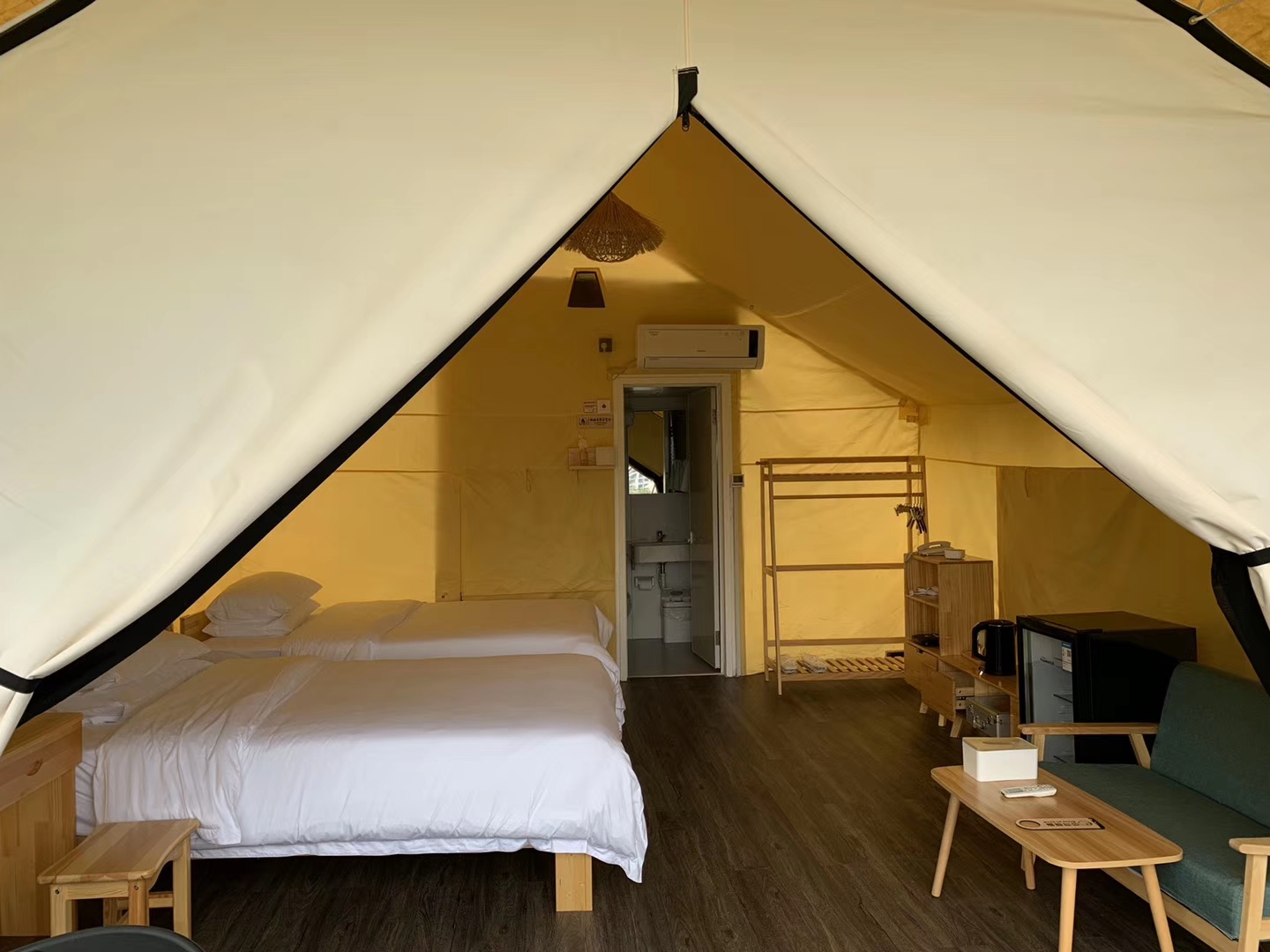 Tenda Tipi Tiang Kayu Tenda Safari Glamping Tenda Pernikahan Pesta Luar Ruangan Mewah (2)(1)