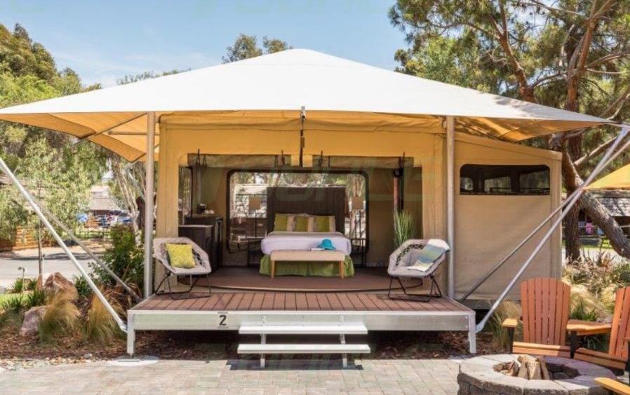 Tipi šator drveni stup glamping safari šator luksuzni šator za vjenčanja na otvorenom (2)(1)
